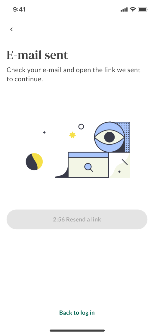 Forgot password — sent confirmation
