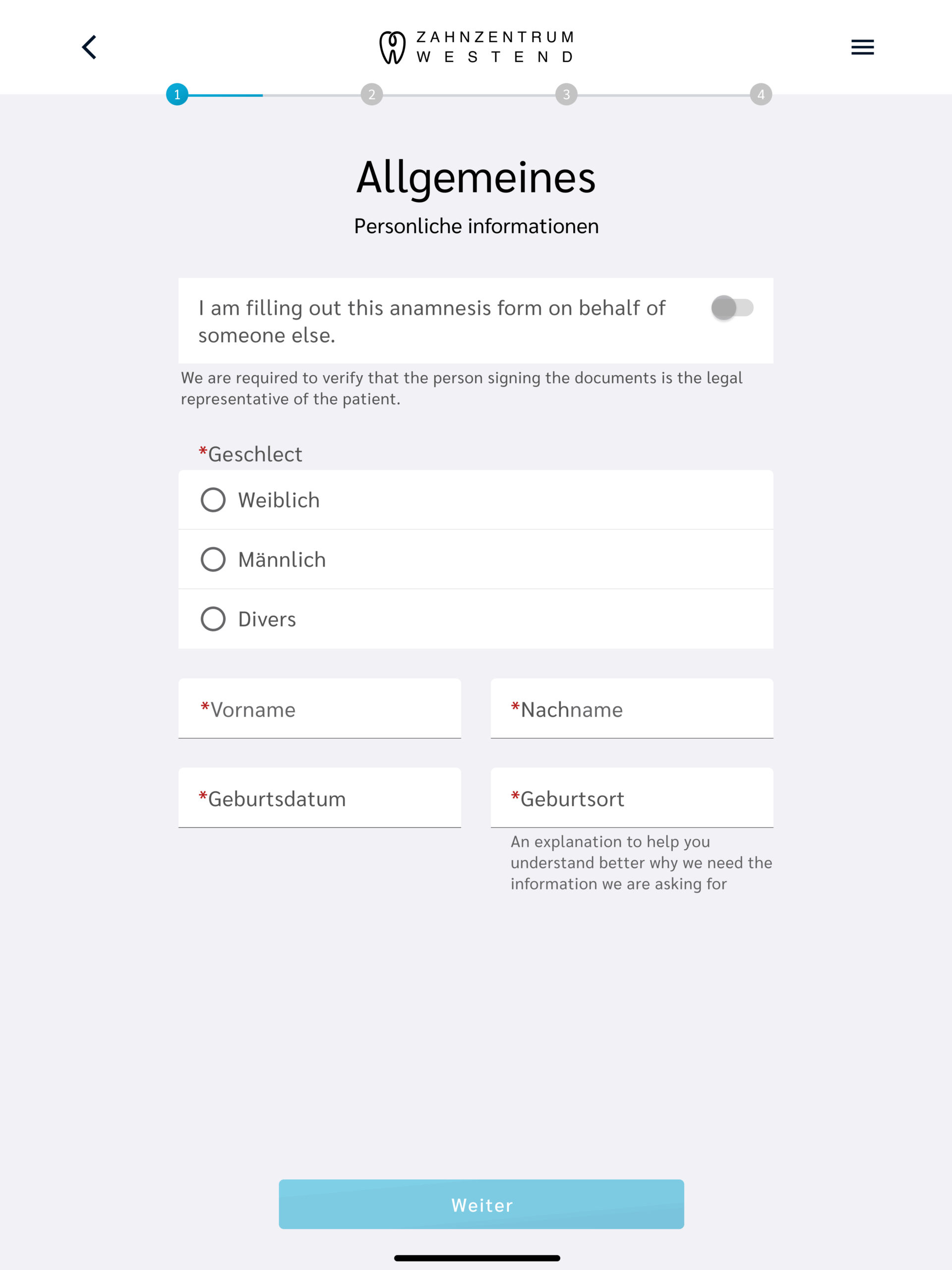 Personal info- new